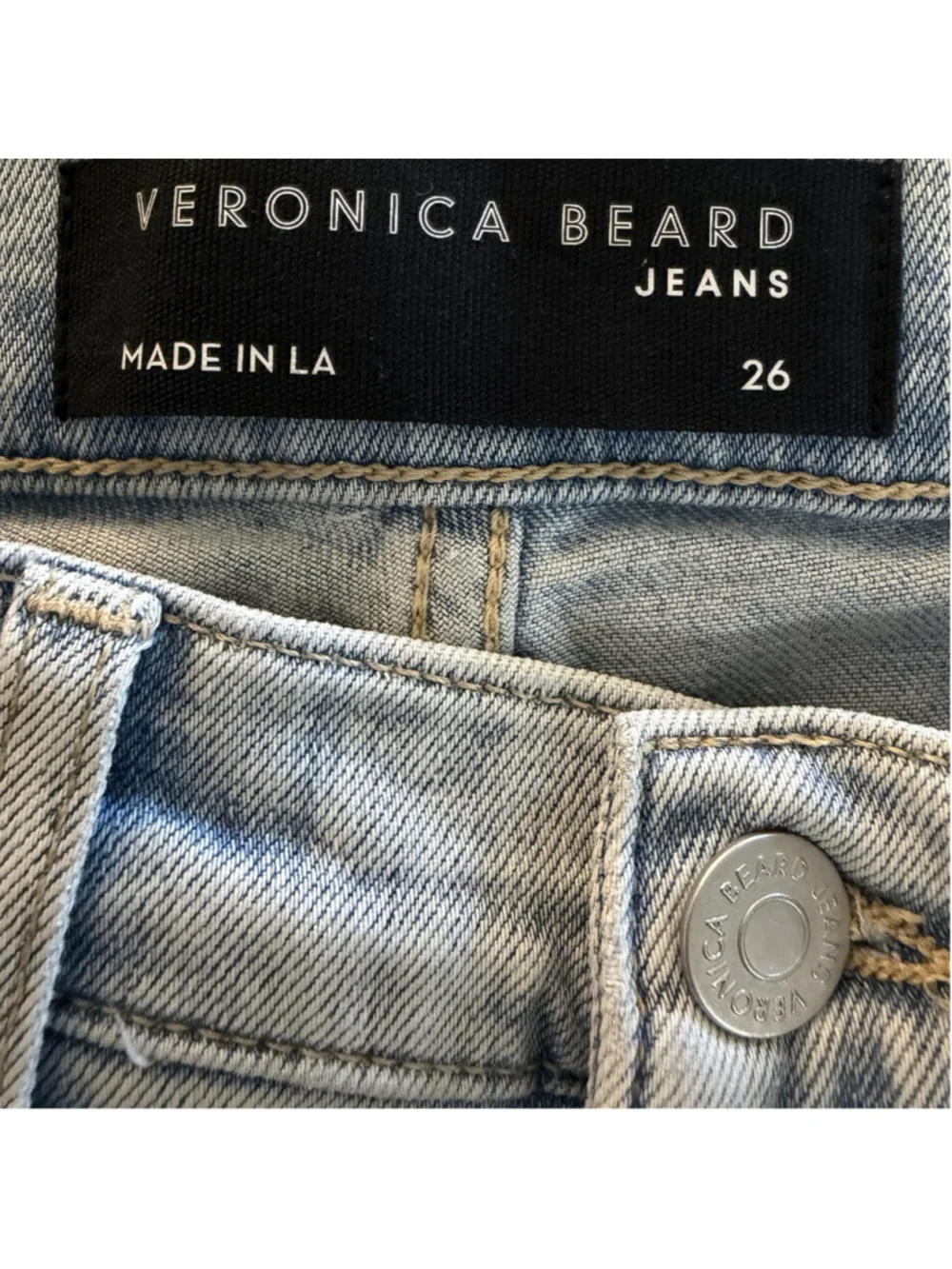 Veronica Beard NEW Sheridan Bell Bottom Flare Jeans in Sky Wash Mid Rise 26x31
